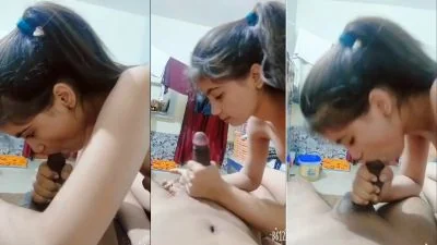 Hot GF lover ka cum apne muh mein le liya Hindi porn