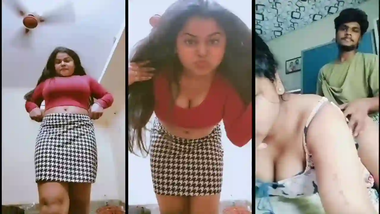 Chubby GF ka red top mein sexy dance aur seductive moves